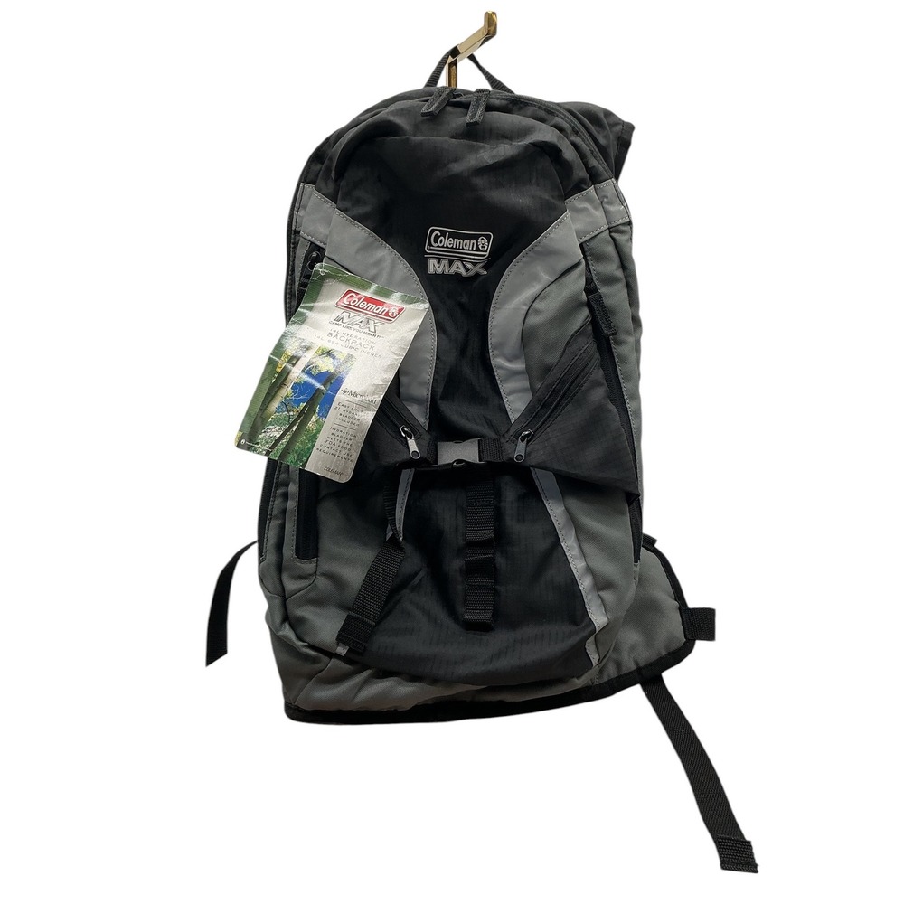 Coleman MAX‎ Hydration Backpack 2L Water Reservoir Black Grey Hiking Pack 854 CI